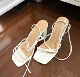 Shein White strap heel