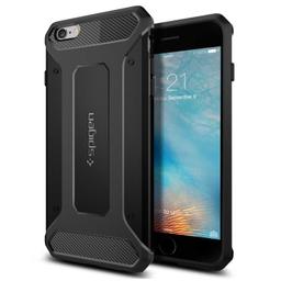 Spigen Rugged Armor iPhone 6 Plus 6S Plus Case Cover with Flexible Durable Shock Absorption and Carbon Fiber Design for iPhone 6 Plus 6S Plus  Black
